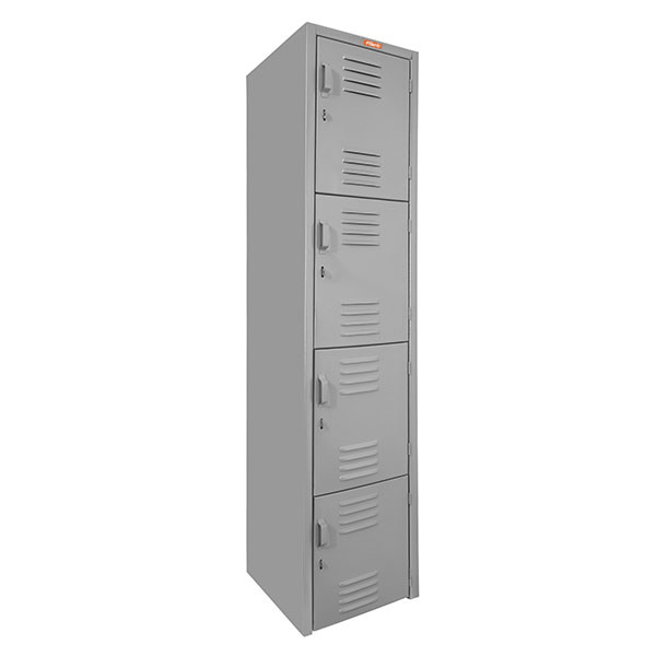 B1 Locker Metálico 4 Puertas Color Gris LOCC-4P37-GR Perfil copia