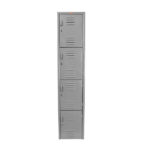 B2 Locker Metálico 4 Puertas Color Gris LOCC-4P37-GR Frente copia