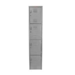 B2 Locker Metálico 4 Puertas Color Gris LOCC-4P37-GR Frente copia-min