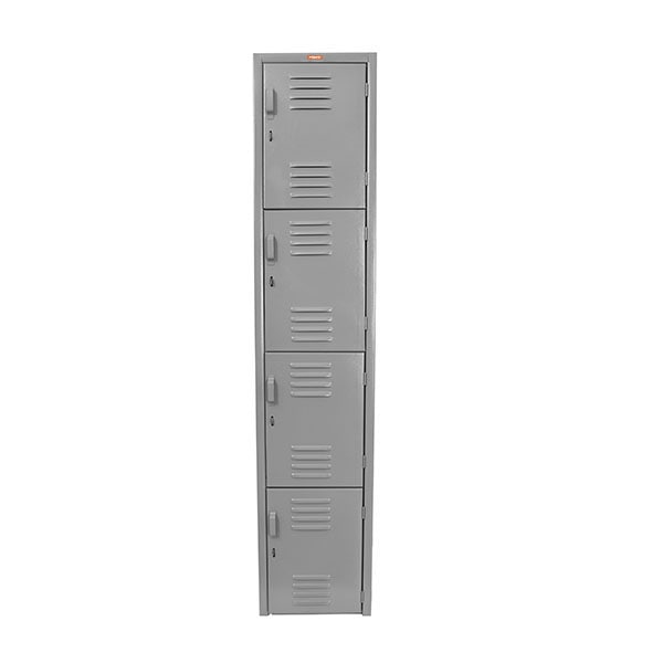 B2 Locker Metálico 4 Puertas Color Gris LOCC-4P37-GR Frente copia-min